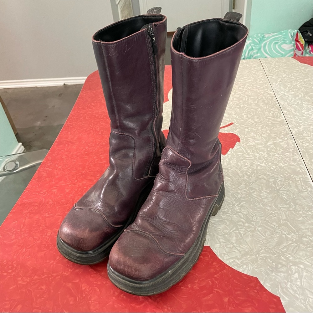 Purple Dr Marten’s boots